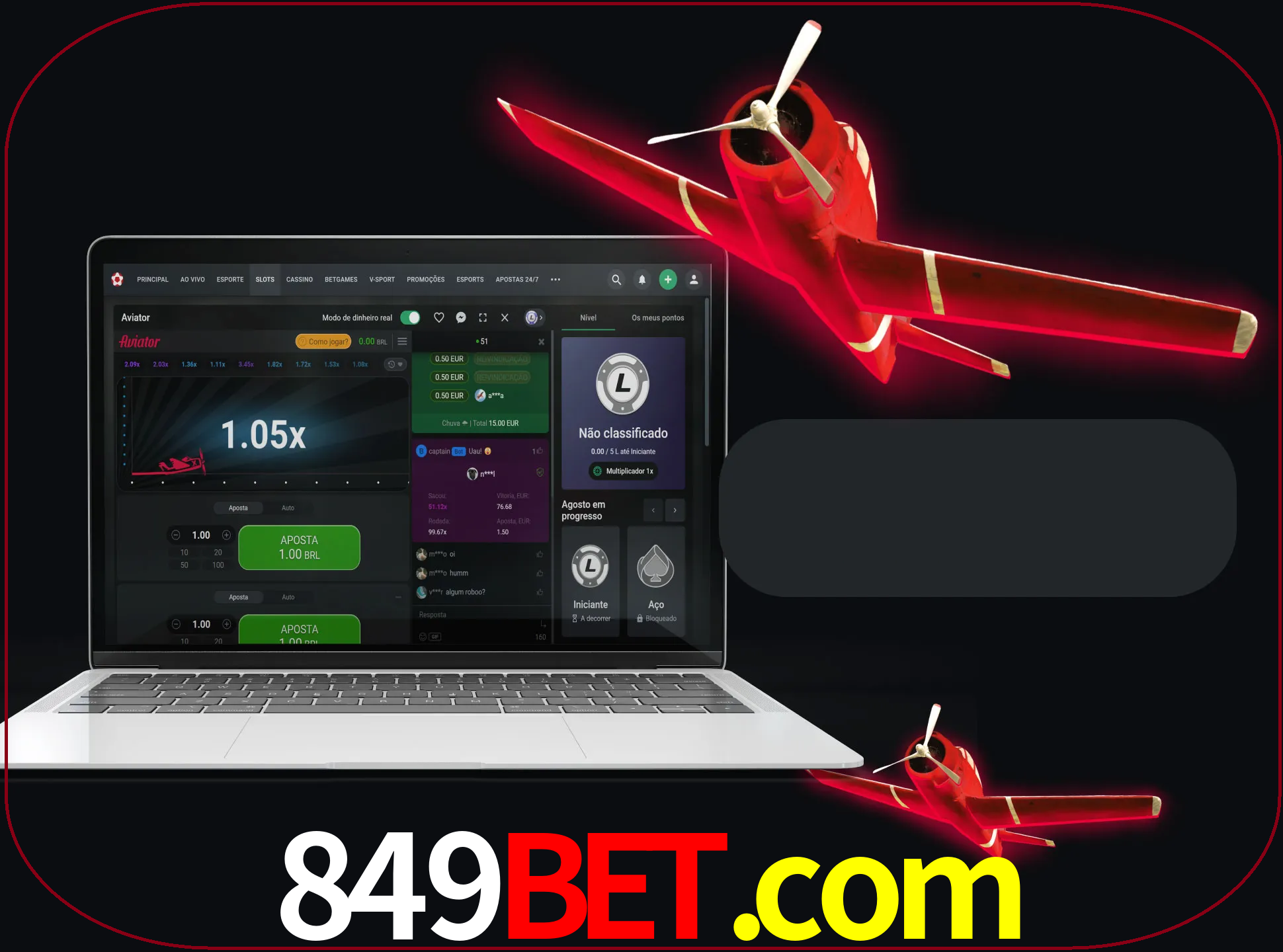 Observe o avião voando e as chances aumentando.