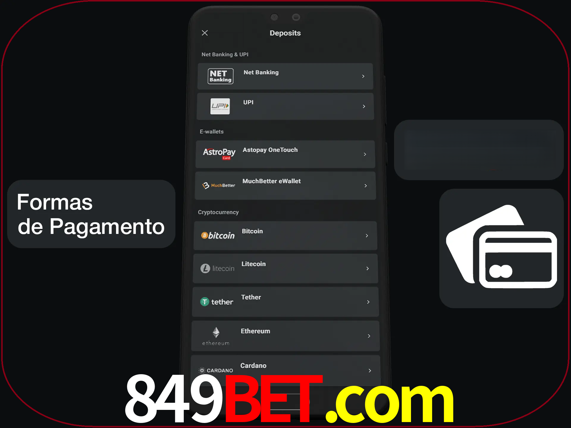 Escolha a forma de pagamento de sua preferência.