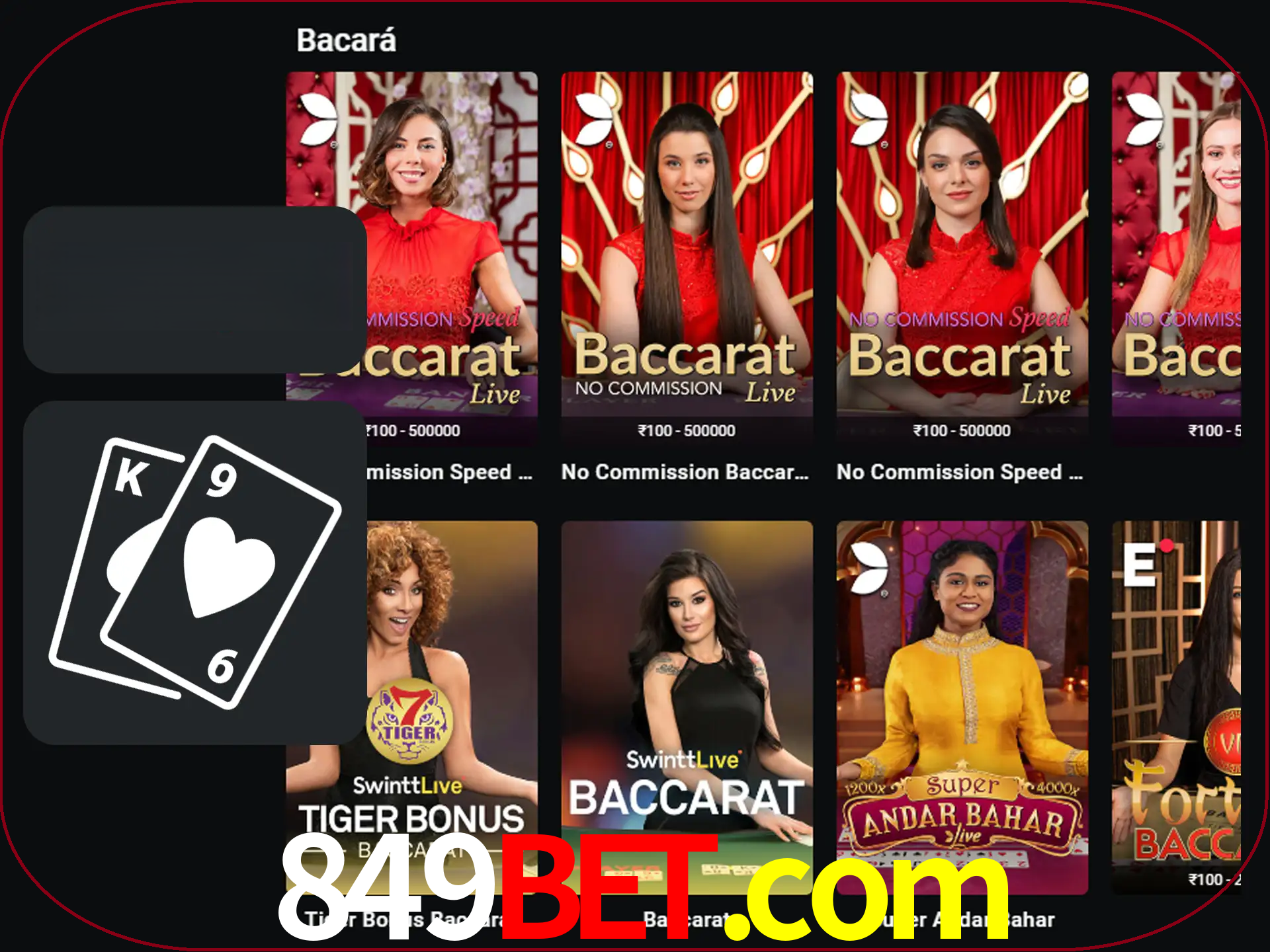 Ganhe muito dinheiro jogando jogos de bacará.