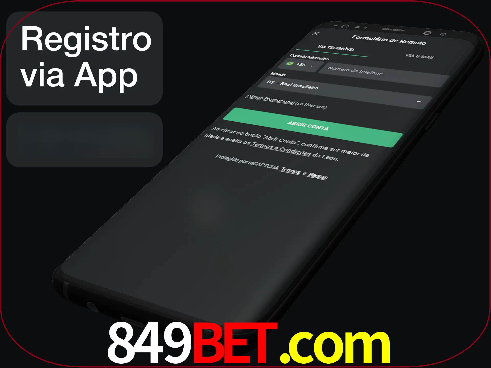 Registre-se quiclly em LeonBet usando o aplicativo.